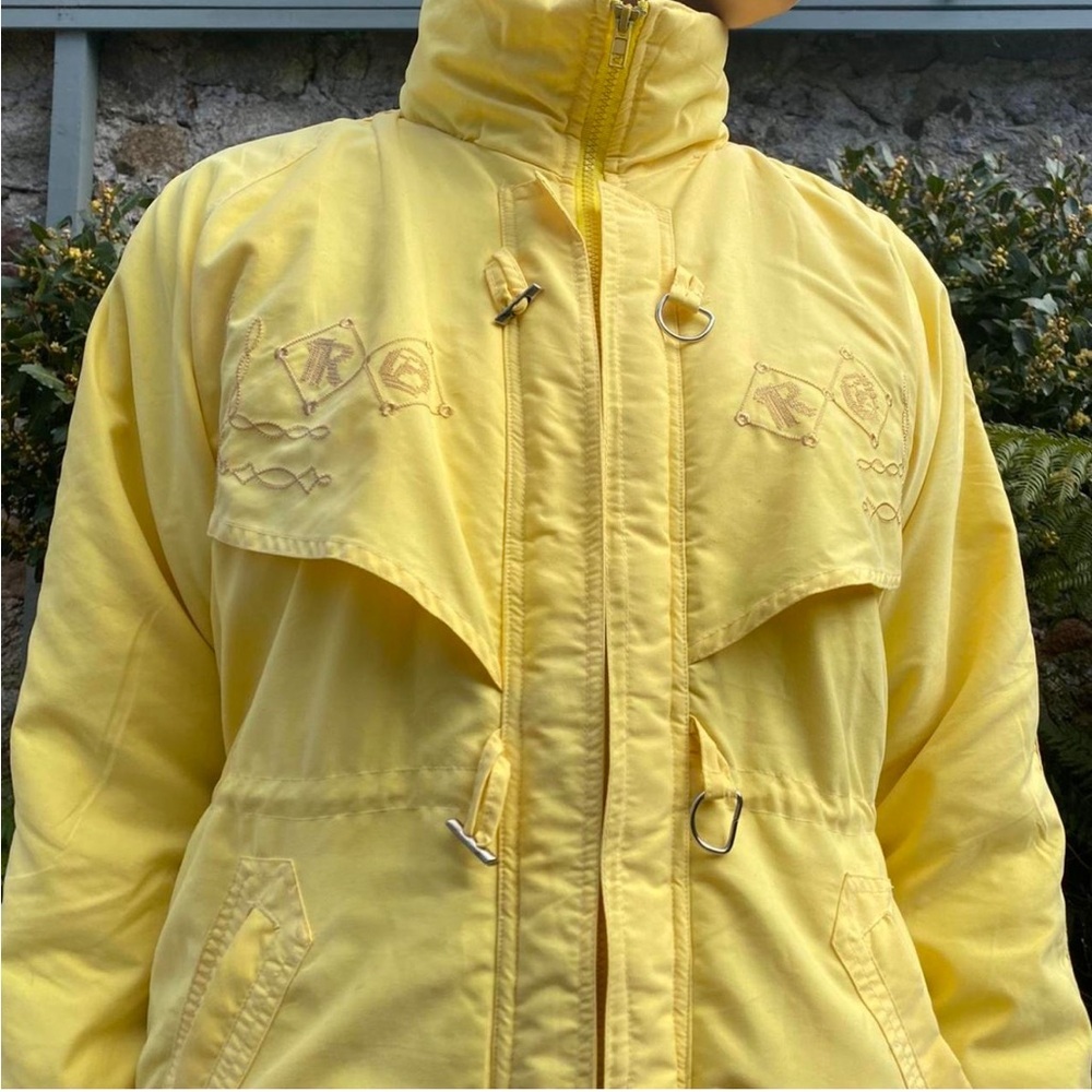 Vintage Far West Yellow
Embroidered Funnel Neck Jacket
Coat Size M EUC Retro - Picture 9 of 16